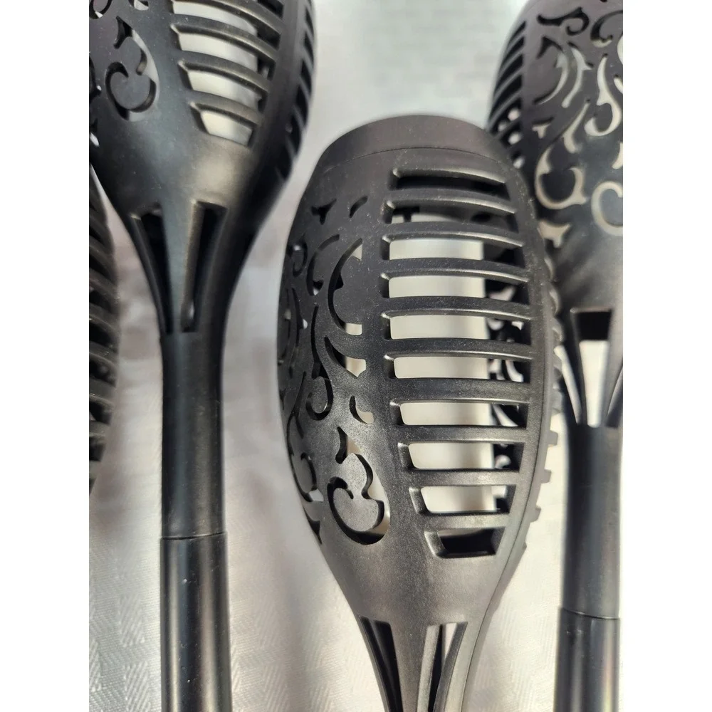 NEW! 8 Pack Flickering Flame Solar Torch Lights Outdoor Garden Decor Waterproof